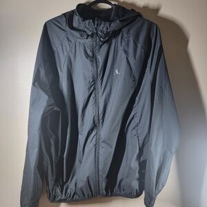 Nike Air Jordan JSW Wings Jacket Windbreaker Mens L Black Full Zip